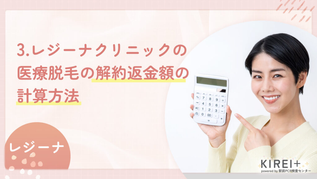 レジーナクリニックの医療脱毛の解約返金額の計算方法