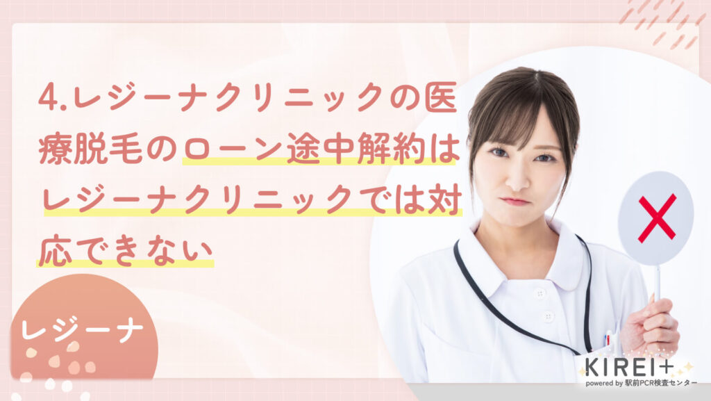 レジーナクリニックの医療脱毛のローン途中解約はレジーナクリニックでは対応できない