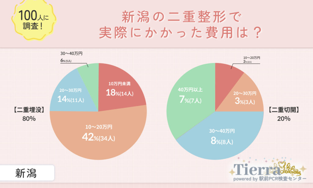 新潟の二重整形で実際にかかった費用は？